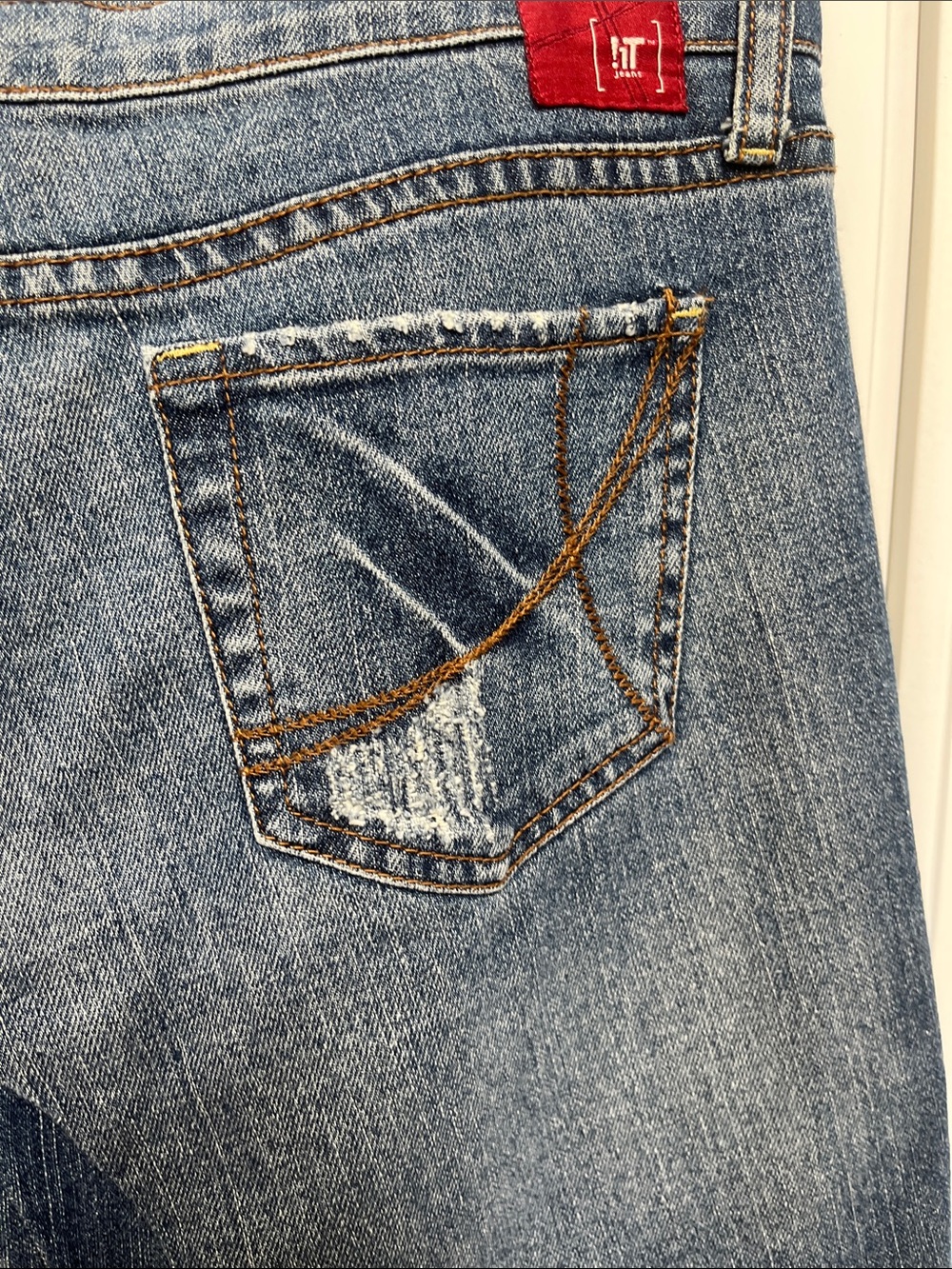 !it jeans Blue Denim Maxi Skirt with Panel Flare - Picture 4 of 5